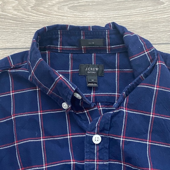 J. Crew Oxford Slim Blue Flannel - Picture 3 of 3